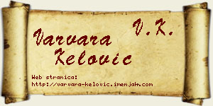 Varvara Kelović vizit kartica